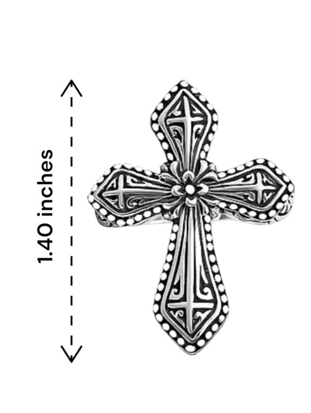 Bali Legacy Cross Ring in Sterling Silver (Size 6.0) 6.40 Grams - Picture 4 of 4